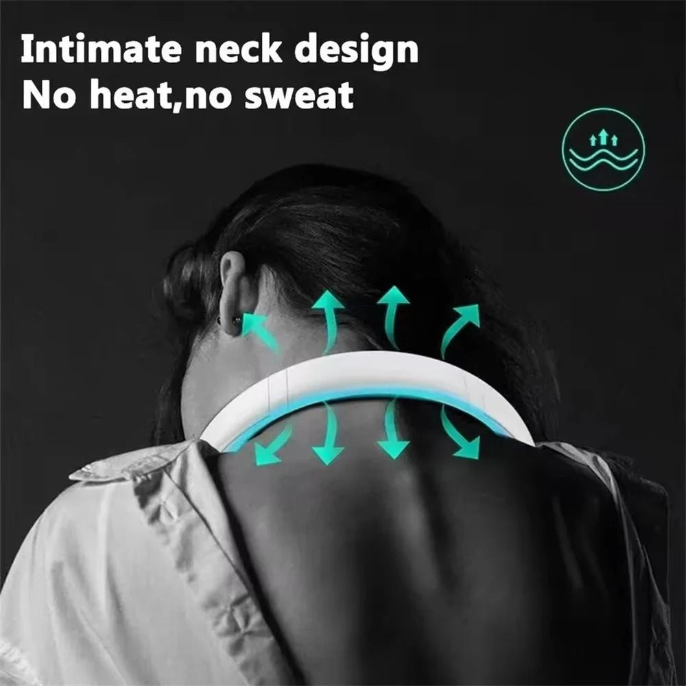 Portable Bladeless Neck Fan with Rechargeable Battery