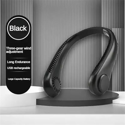 Portable Bladeless Neck Fan with Rechargeable Battery