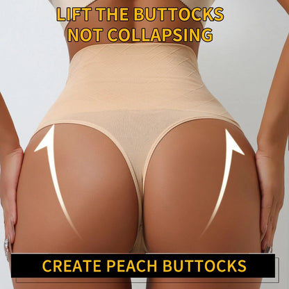 High Waist Seamless Thong Shapewear for Women Tummy Control Underwear