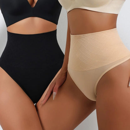High Waist Seamless Thong Shapewear for Women Tummy Control Underwear