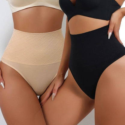 High Waist Seamless Thong Shapewear for Women Tummy Control Underwear