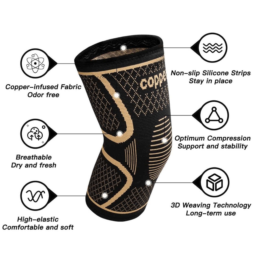 Copper Knee Brace for Arthritis Pain Relief and Sports Support