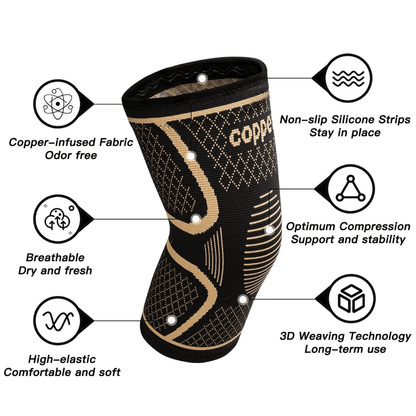 Copper Knee Brace for Arthritis Pain Relief and Sports Support