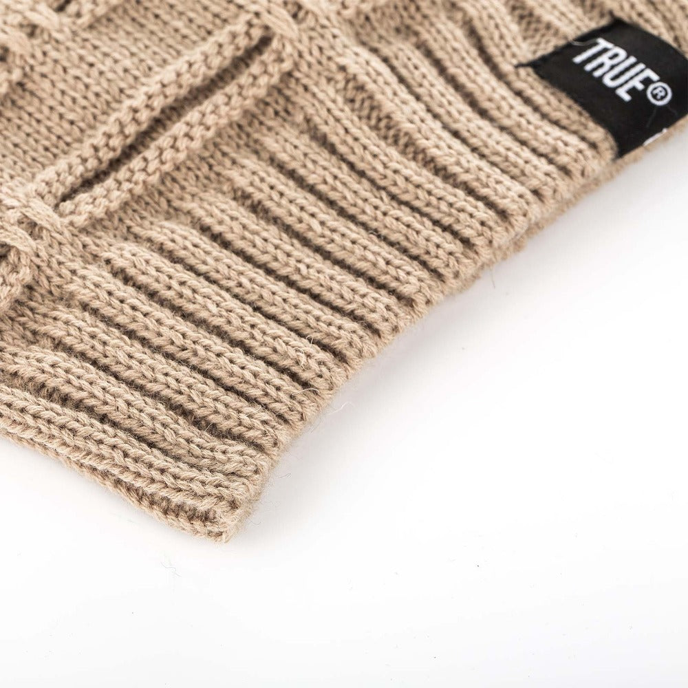 High Quality Long Size Knitted Cap, New Letter Label Winter Hat, Casual Solid Bonnet Beanies for Men and Women