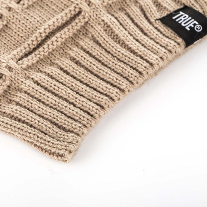High Quality Long Size Knitted Cap, New Letter Label Winter Hat, Casual Solid Bonnet Beanies for Men and Women
