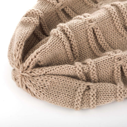 High Quality Long Size Knitted Cap, New Letter Label Winter Hat, Casual Solid Bonnet Beanies for Men and Women