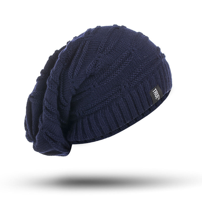 High Quality Long Size Knitted Cap, New Letter Label Winter Hat, Casual Solid Bonnet Beanies for Men and Women