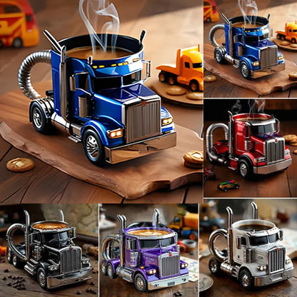 Durable Truck Coffee Mug, Semi Truck Coffee Cup, Handcrafted Semi Trailer Shaped Mug for Men and Women