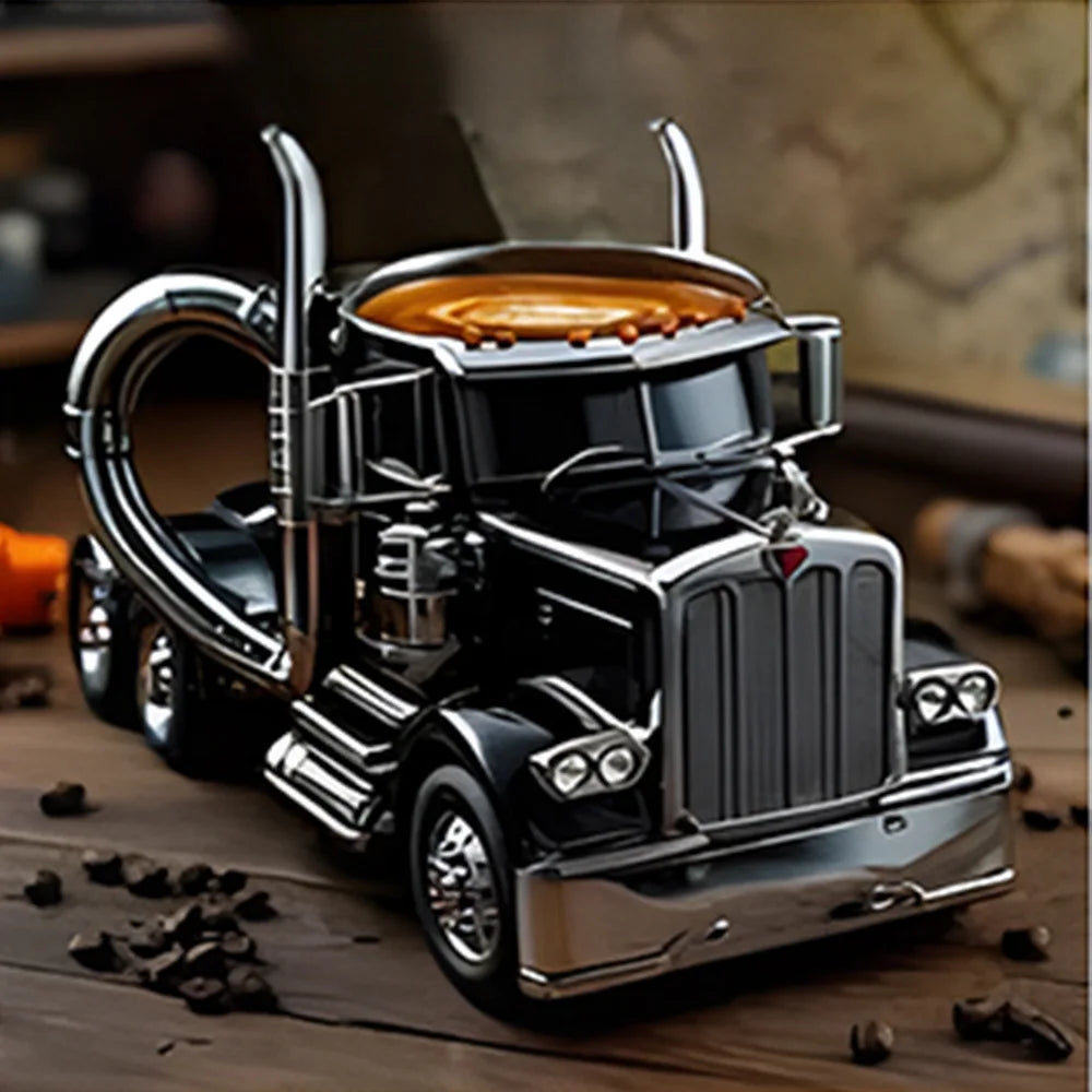 Durable Truck Coffee Mug, Semi Truck Coffee Cup, Handcrafted Semi Trailer Shaped Mug for Men and Women