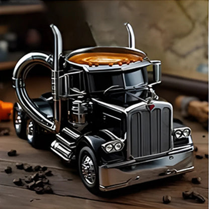 Durable Truck Coffee Mug, Semi Truck Coffee Cup, Handcrafted Semi Trailer Shaped Mug for Men and Women