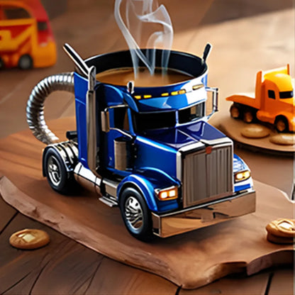 Durable Truck Coffee Mug, Semi Truck Coffee Cup, Handcrafted Semi Trailer Shaped Mug for Men and Women