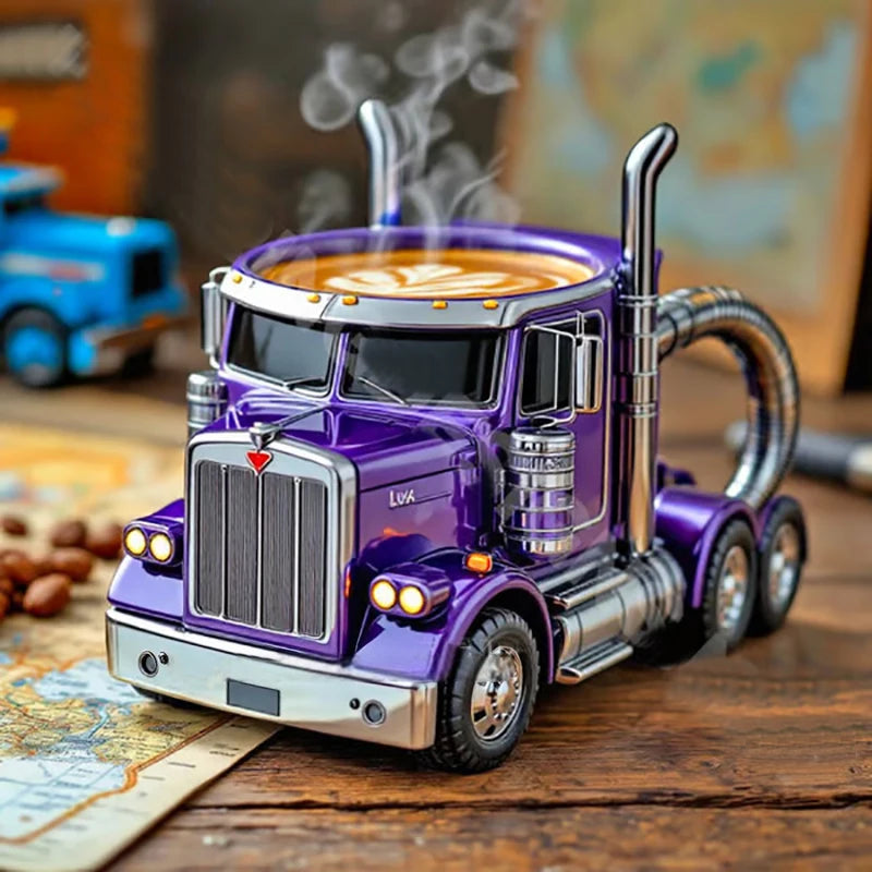 Durable Truck Coffee Mug, Semi Truck Coffee Cup, Handcrafted Semi Trailer Shaped Mug for Men and Women