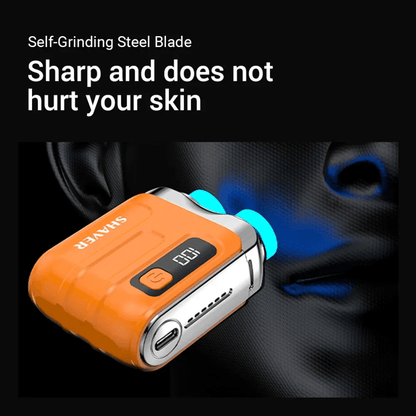 Mini Electric Smart Shaver Dual Blade Rechargeable Beard Trimmer with Digital Display