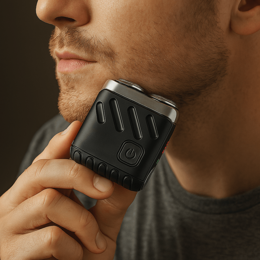 Mini Electric Smart Shaver Dual Blade Rechargeable Beard Trimmer with Digital Display