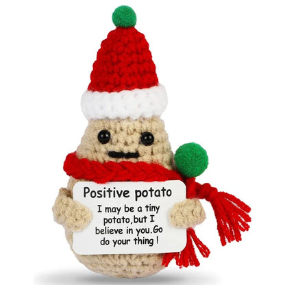 Funny Crochet Coffee Dolls, Handmade Emotional Support Doll, Desktop Ornament, Christmas Gifts, Home Decor, With Card