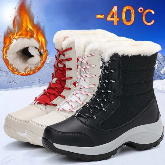 Women Platform Snow Boots Winter Casual Warm Boots