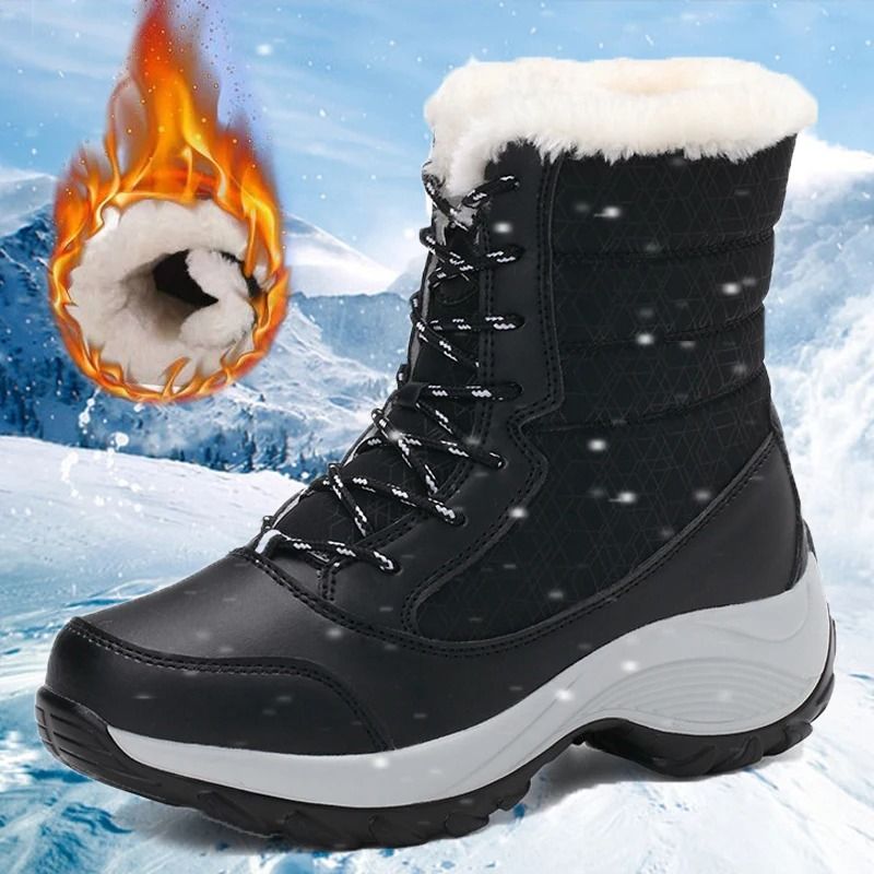 Women Platform Snow Boots Winter Casual Warm Boots