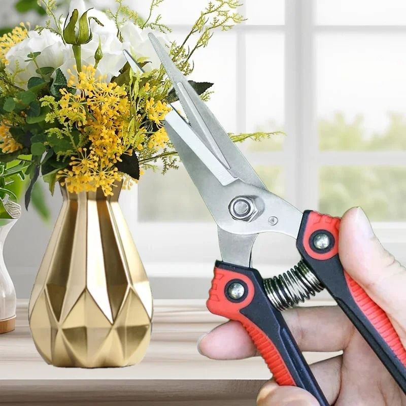 Stainless Steel Pruning Shears with Non Slip Handle