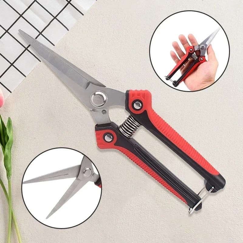 Stainless Steel Pruning Shears with Non Slip Handle