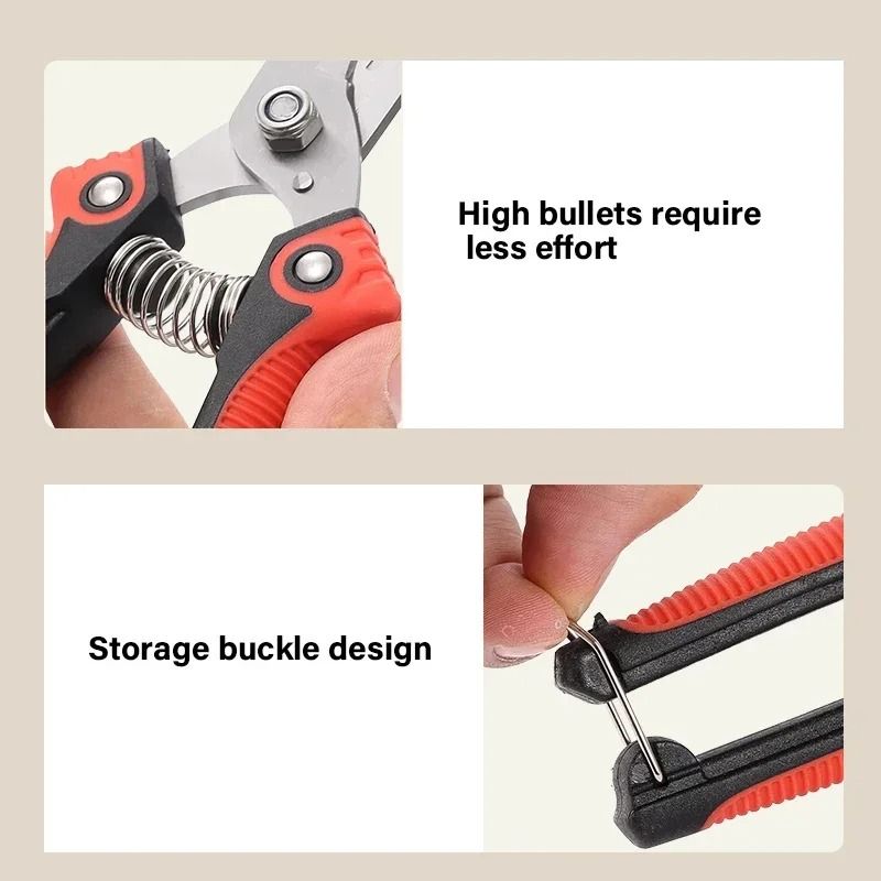Stainless Steel Pruning Shears with Non Slip Handle