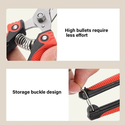 Stainless Steel Pruning Shears with Non Slip Handle