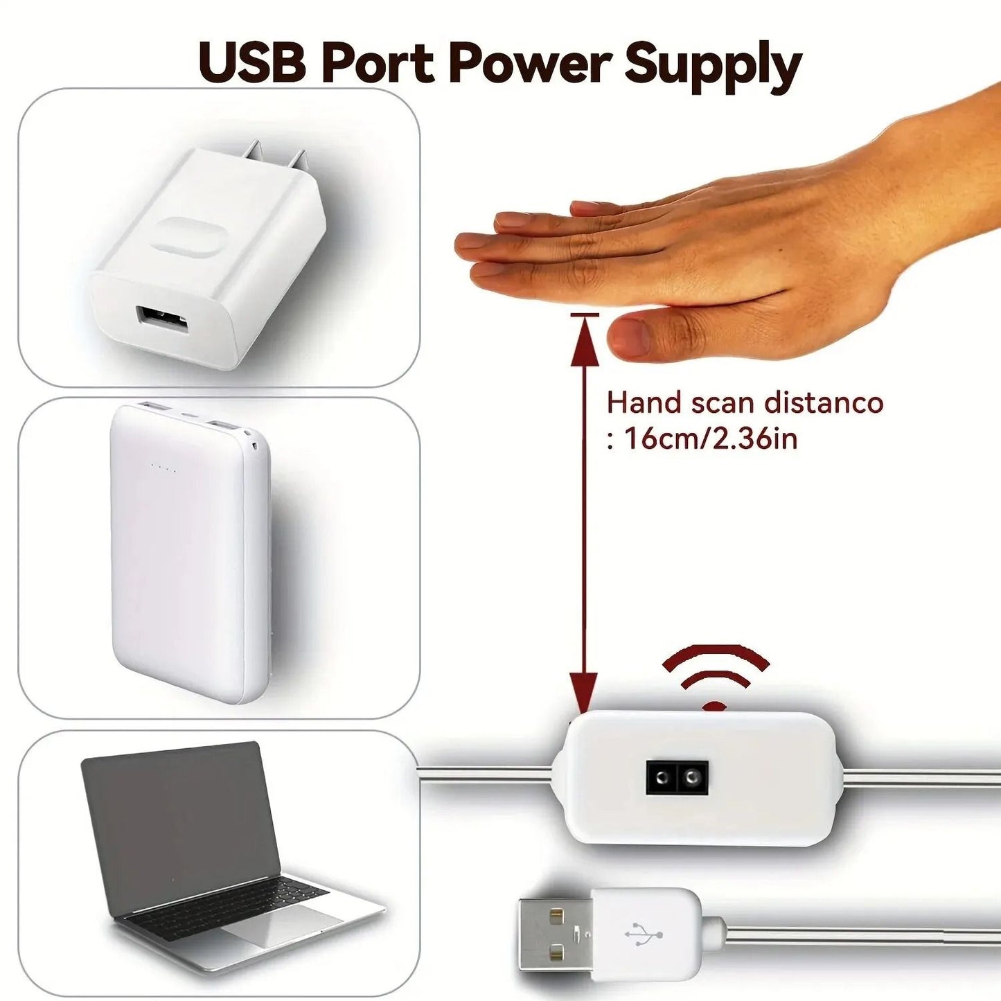 USB Gesture Sensor LED Strip Light 1M