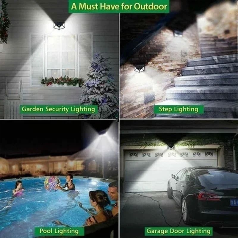 Solar Powered Outdoor Wall Light with Motion Sensor for Garden and Patio