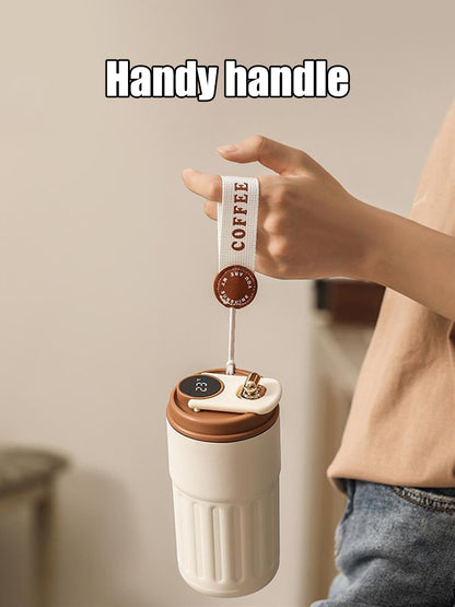 Insulated Stainless Steel Coffee Cup, Intelligent Temperature Measurement Mug, High-Aesthetic Thermal Beverage Tumbler