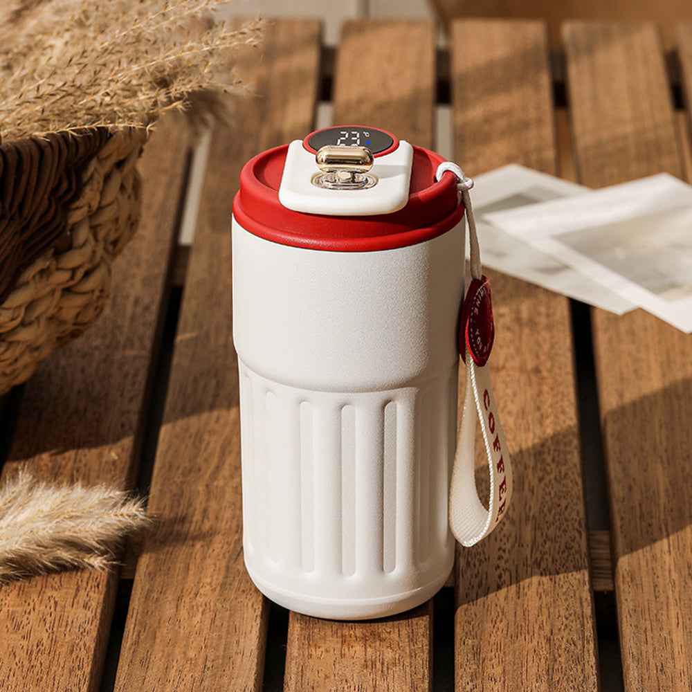 Insulated Stainless Steel Coffee Cup, Intelligent Temperature Measurement Mug, High-Aesthetic Thermal Beverage Tumbler