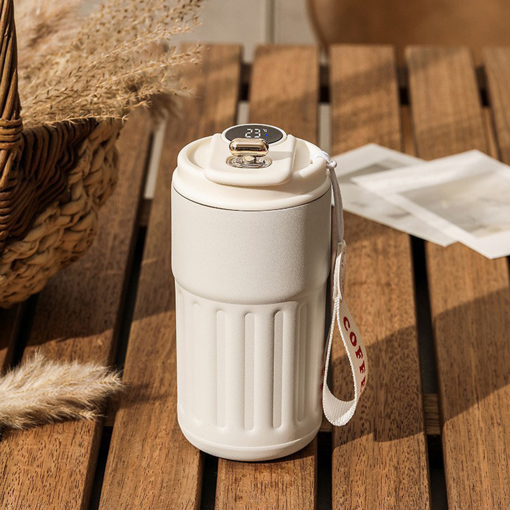 Insulated Stainless Steel Coffee Cup, Intelligent Temperature Measurement Mug, High-Aesthetic Thermal Beverage Tumbler