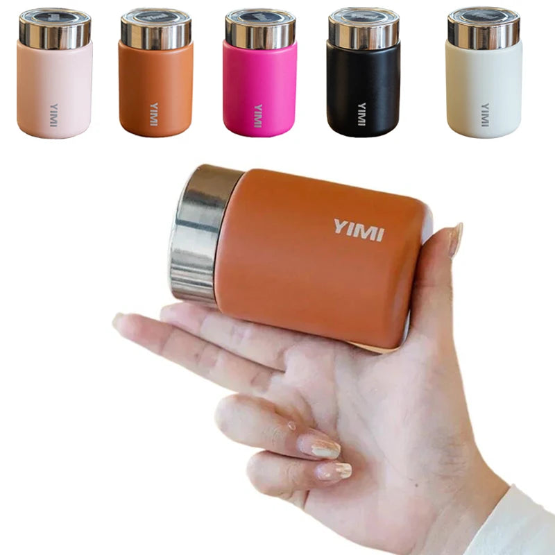 Mini Stainless Steel Thermos Mug, Portable Pocket Vacuum Flask, Fashion Coffee Tea Thermal Water Bottle
