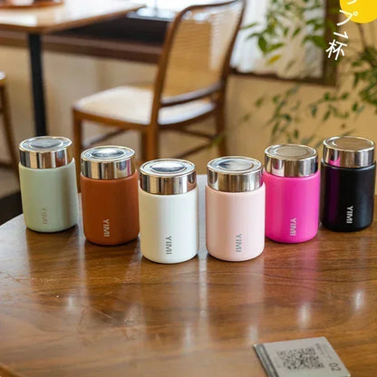 Mini Stainless Steel Thermos Mug, Portable Pocket Vacuum Flask, Fashion Coffee Tea Thermal Water Bottle