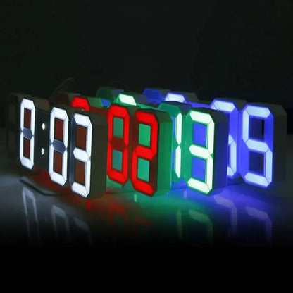 LED Digital Clock, Wall Decoration, Glow Night Mode, Bedroom Electronic Watch, Adjustable Clocks