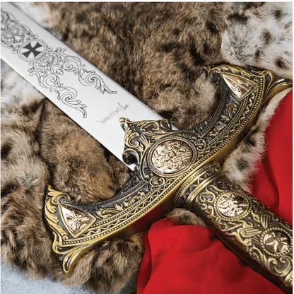 Knight Templar Long Sword | 38-Inch Hand-Forged Medieval Crusader Replica Sword