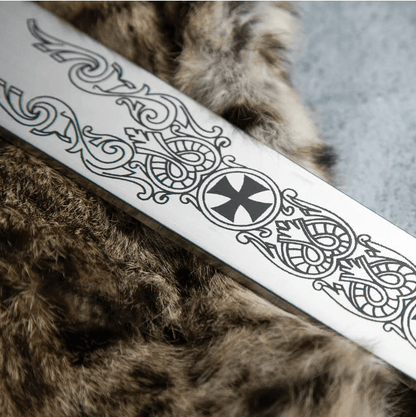 Knight Templar Long Sword | 38-Inch Hand-Forged Medieval Crusader Replica Sword