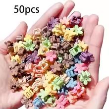 BlossomBits Mini Flower Hair Clips Set for Girls and Teens – 20/30/50 Pcs Pastel Braid Accessories