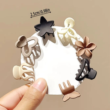 Cozy Neutrals Small Hair Clips Set for Girls and Women