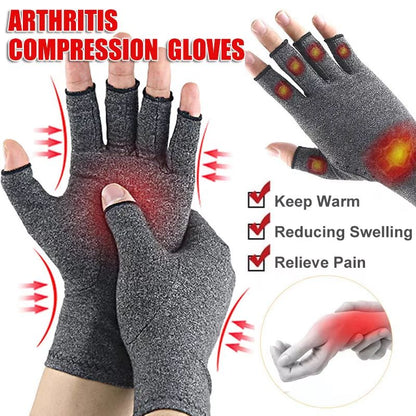 ComfortEase Fingerless Compression Gloves for Hand Pain Relief – 1 Pair