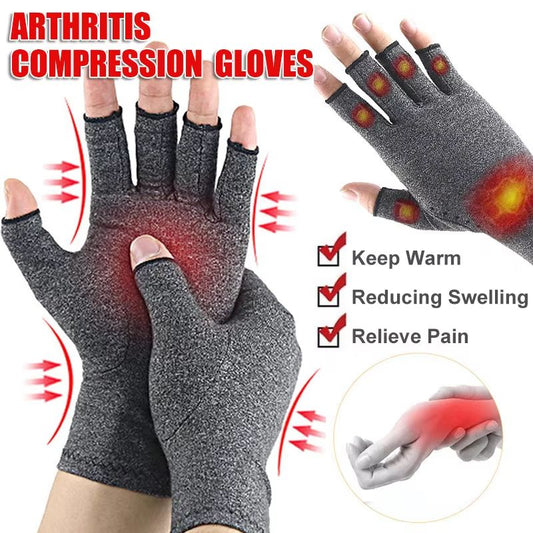 ComfortEase Fingerless Compression Gloves for Hand Pain Relief – 1 Pair