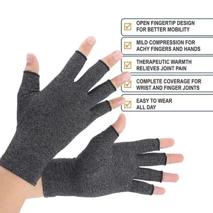 ComfortEase Fingerless Compression Gloves for Hand Pain Relief – 1 Pair