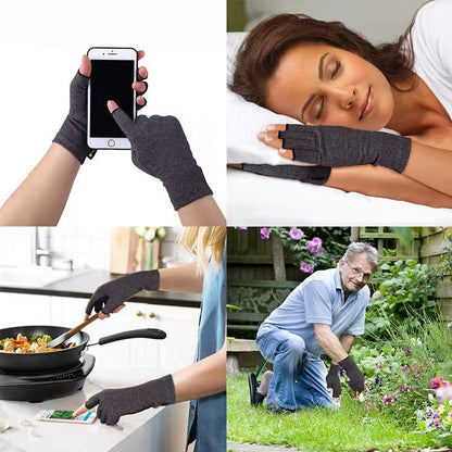 ComfortEase Fingerless Compression Gloves for Hand Pain Relief – 1 Pair