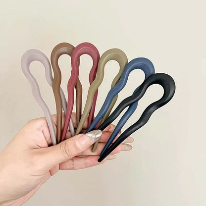 Tortoiseshell U Shaped Hair Fork Acetate Hairpin for Elegant Buns and Updos