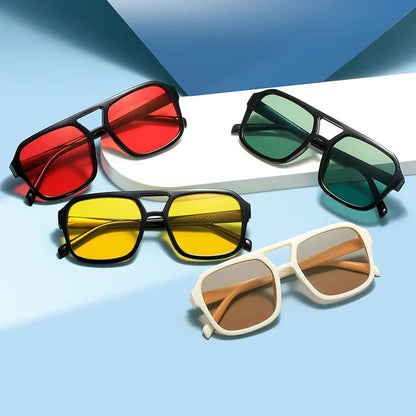 RetroFrame Round Square Sunglasses for Women & Men – Vintage PC Frame Anti-Glare Shades