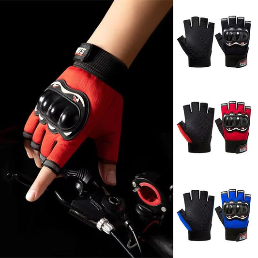 IronGrip Half Finger Motorcycle Gloves – Tactical Off-Road Racing Gloves for Men