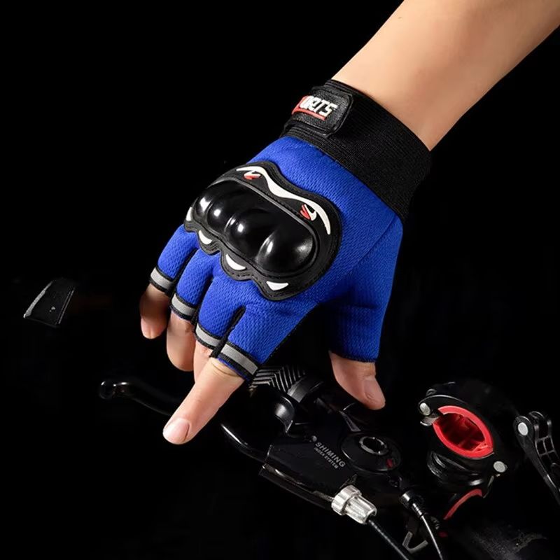 IronGrip Half Finger Motorcycle Gloves – Tactical Off-Road Racing Gloves for Men