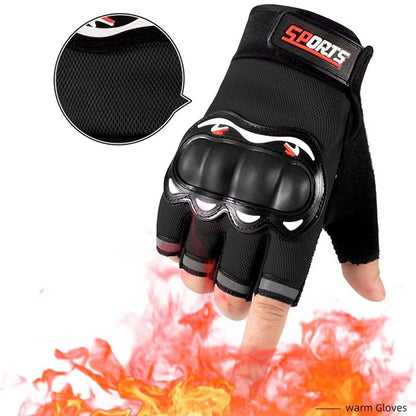 IronGrip Half Finger Motorcycle Gloves – Tactical Off-Road Racing Gloves for Men