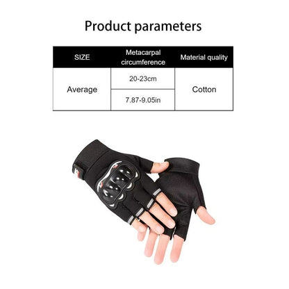 IronGrip Half Finger Motorcycle Gloves – Tactical Off-Road Racing Gloves for Men