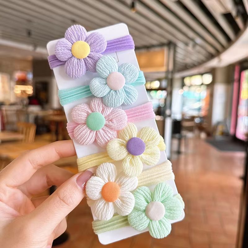 Princess Blossom flower hair ties Set 12PCS Elastic Bow Scrunchies for Girls and Women