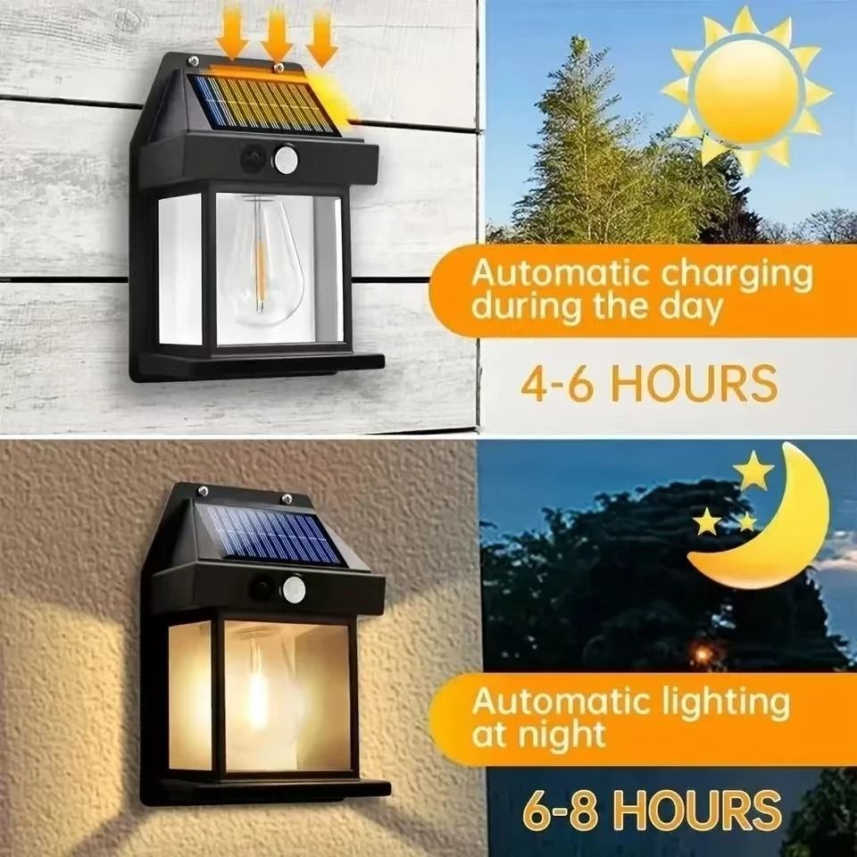 Solar Powered Outdoor Street Light Waterproof LED Lamp for Garden and Patio