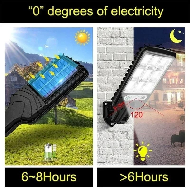 Solar Powered Outdoor Wall Light with Motion Sensor for Garden and Patio
